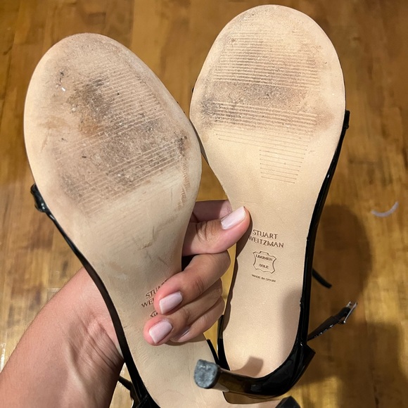 Stuart Weitzman NudistSong black patent-leather sandals - Picture 4 of 4